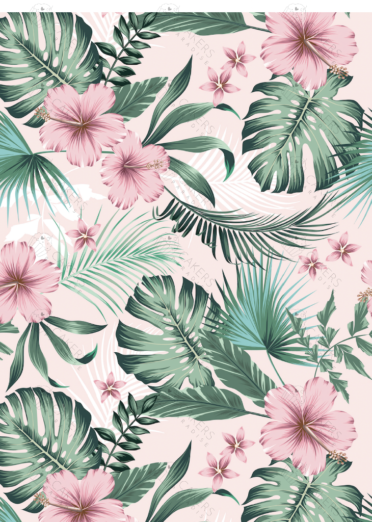 A4 Edible Icing Image - Tropical Hibisc