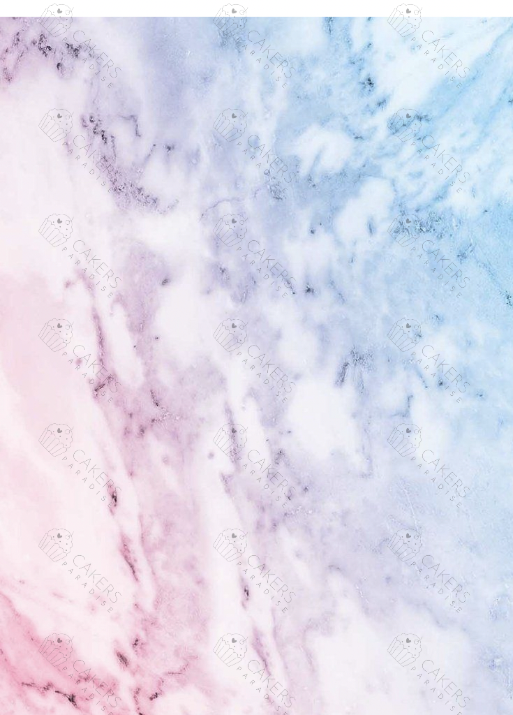 A4 Edible Icing Image - Marble Pink Blue