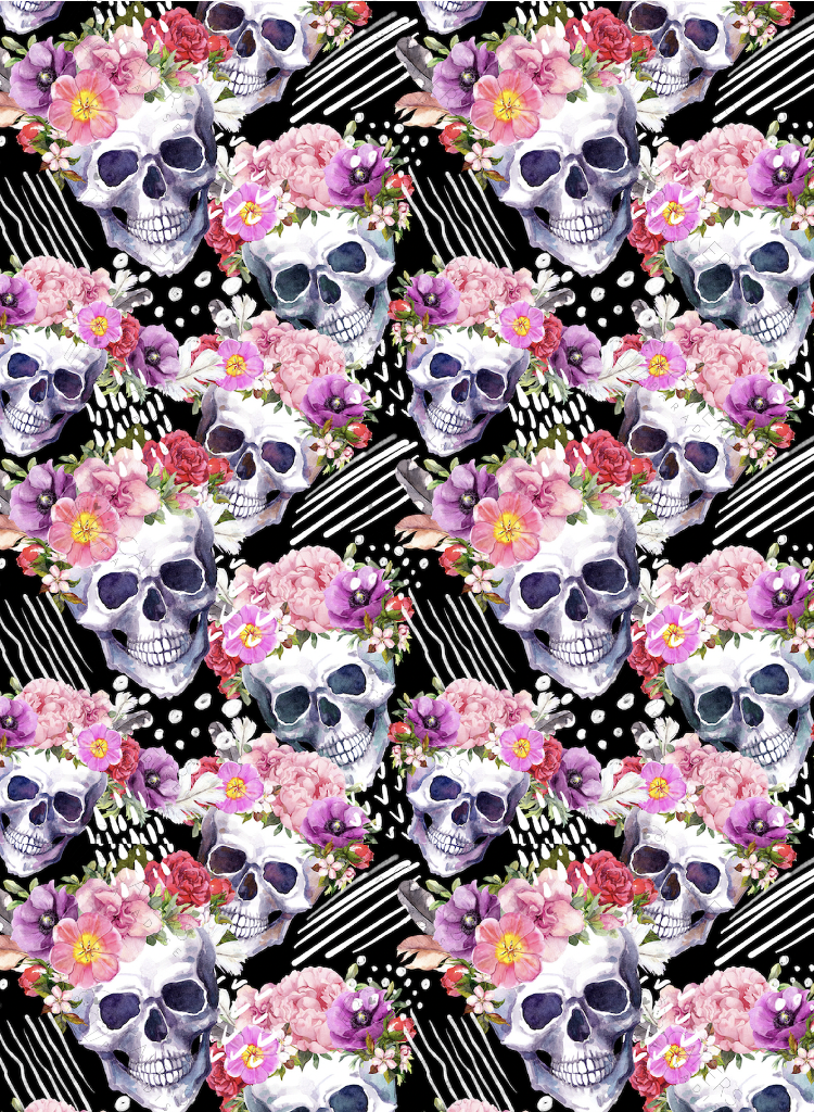 A4 Edible Icing Image - Halloween Skulls 3