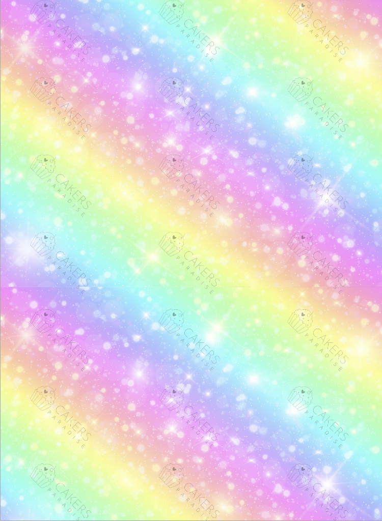 A4 Edible Icing Image - Sparkly Rainbow