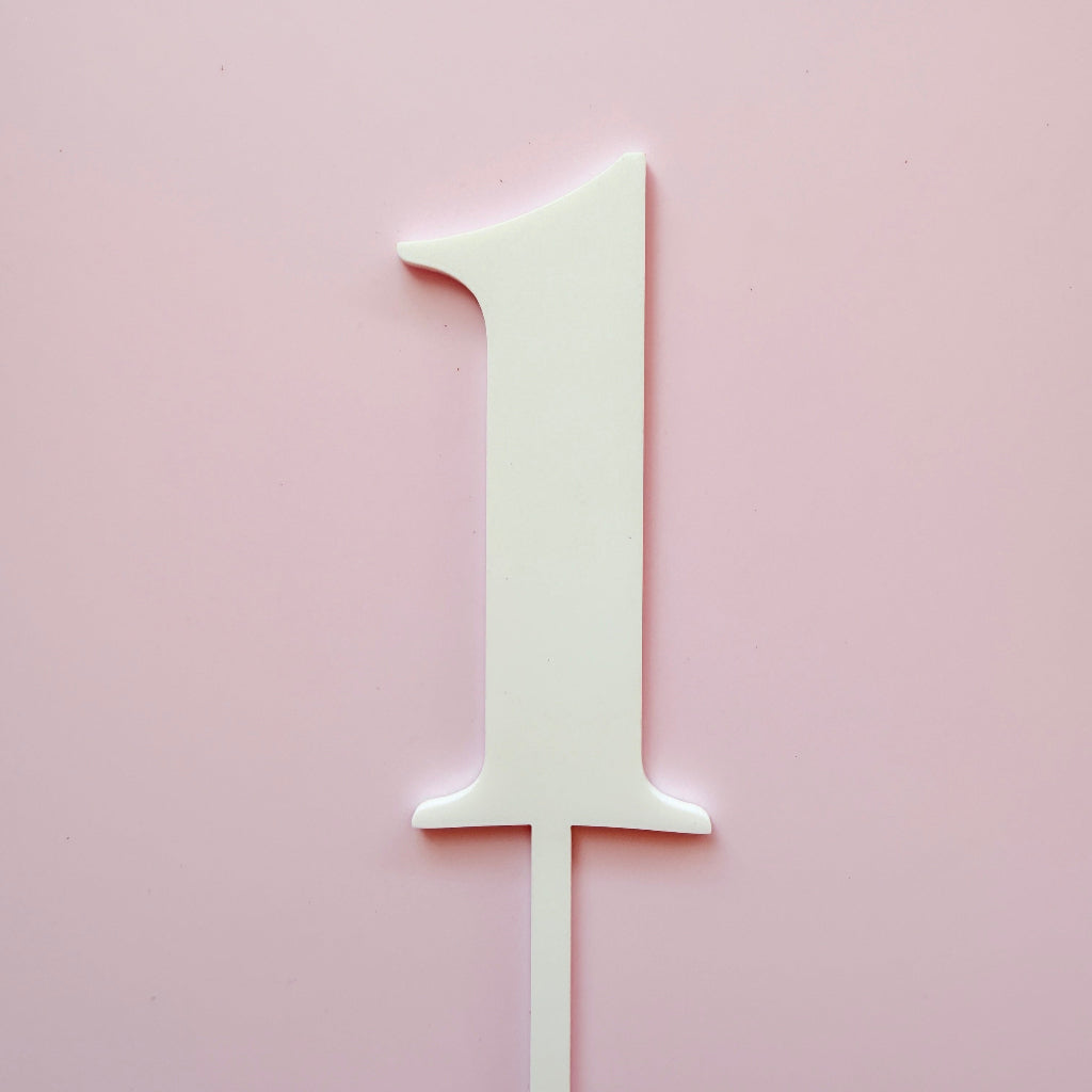 Acrylic Cake Fropper Number 1 - Assorted Colours