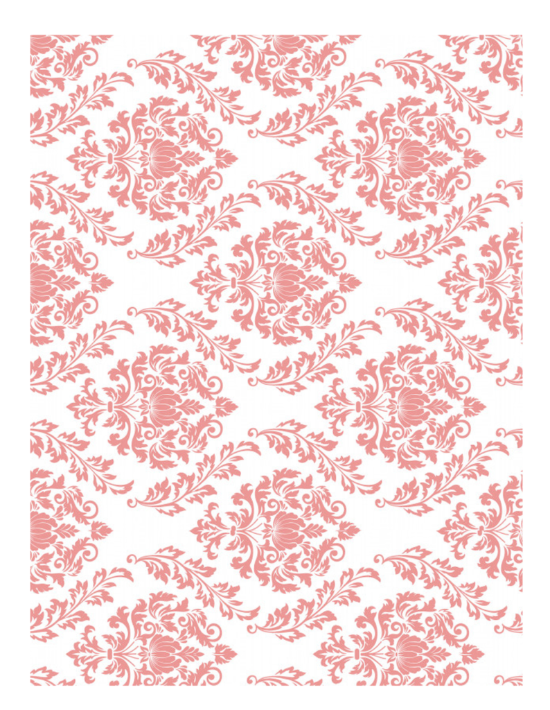 Edible Icing Cupcake Cake Topper Image Pink Damask