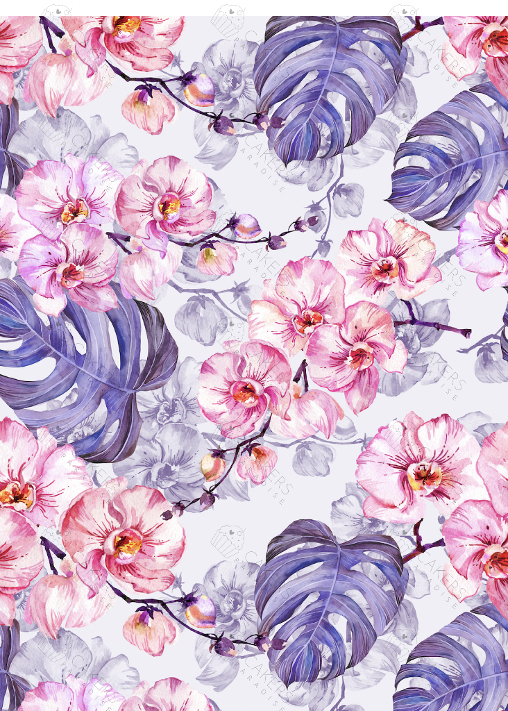 A4 Edible Icing Image - Tropical Orchid 1