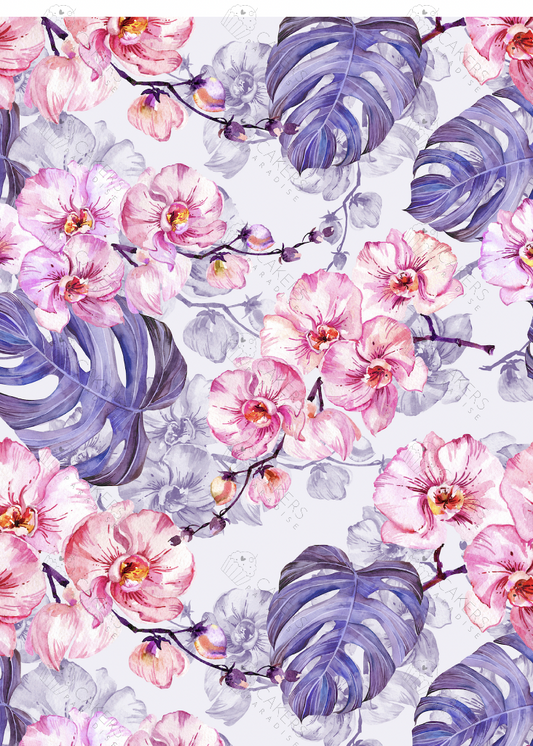A4 Edible Icing Image - Tropical Orchid 1