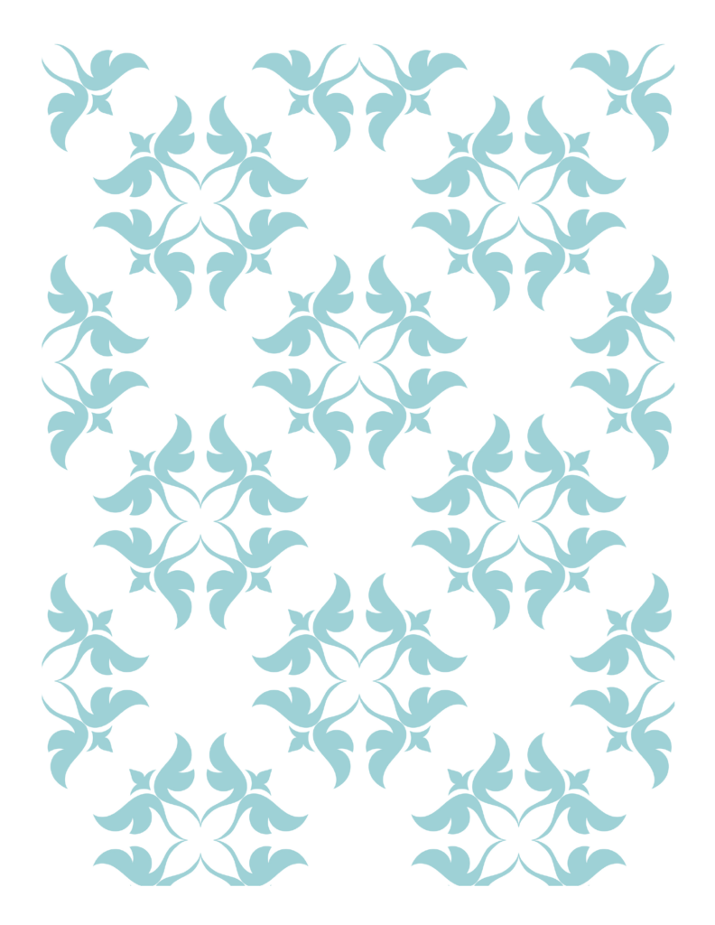 Edible Icing Cupcake Cake Topper Image Moroccan tiles aqua