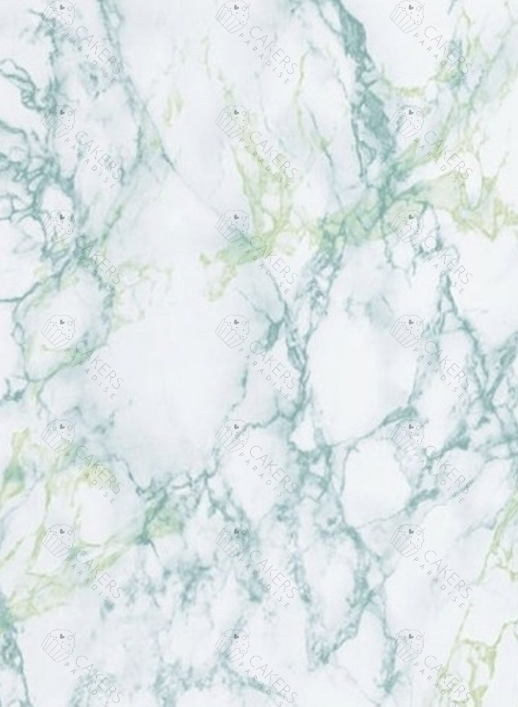 A4 Edible Icing Image - Marble Green