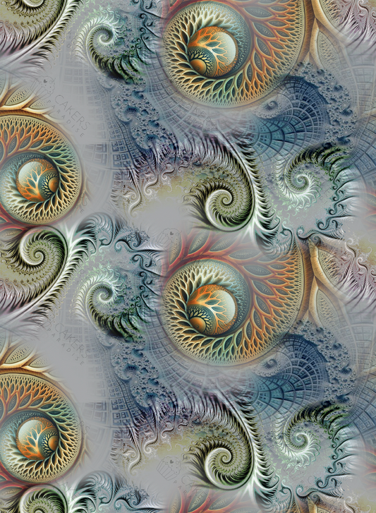A4 Edible Icing Image - Abstract Fern