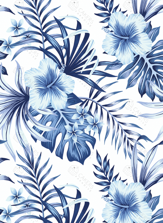 A4 Edible Icing Image - Tropical Blue