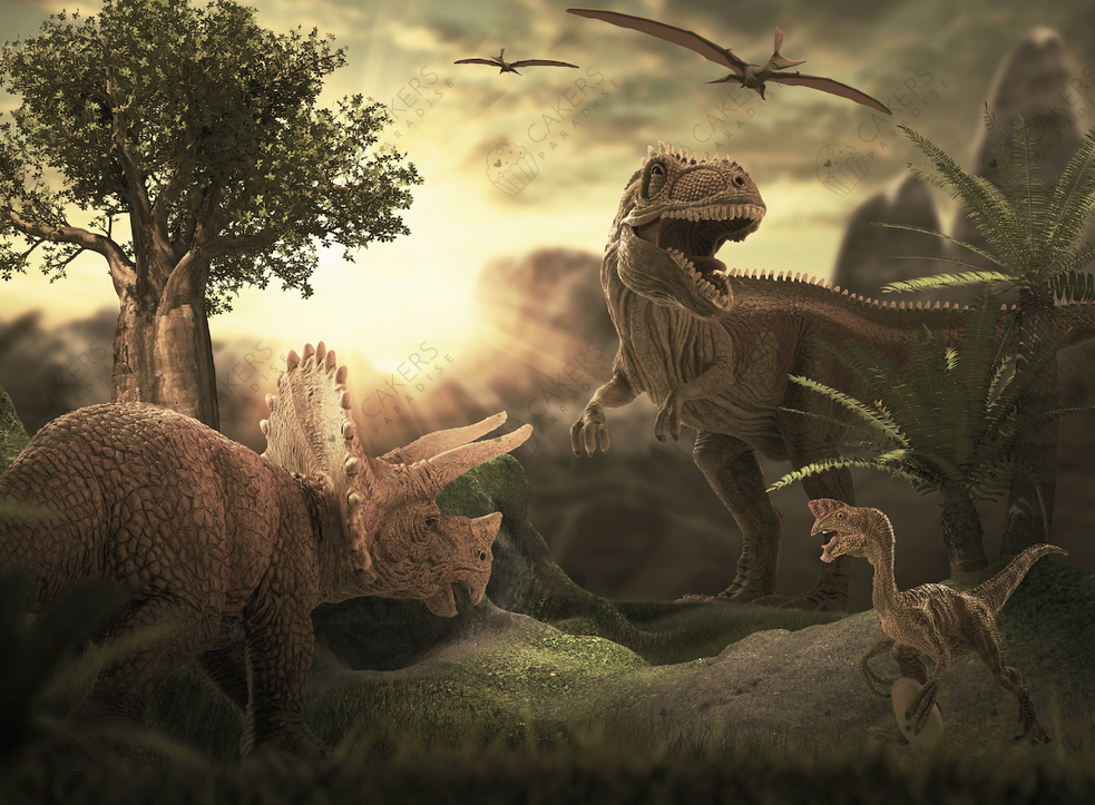 A4 Edible Icing Image - Dinosaurs 1