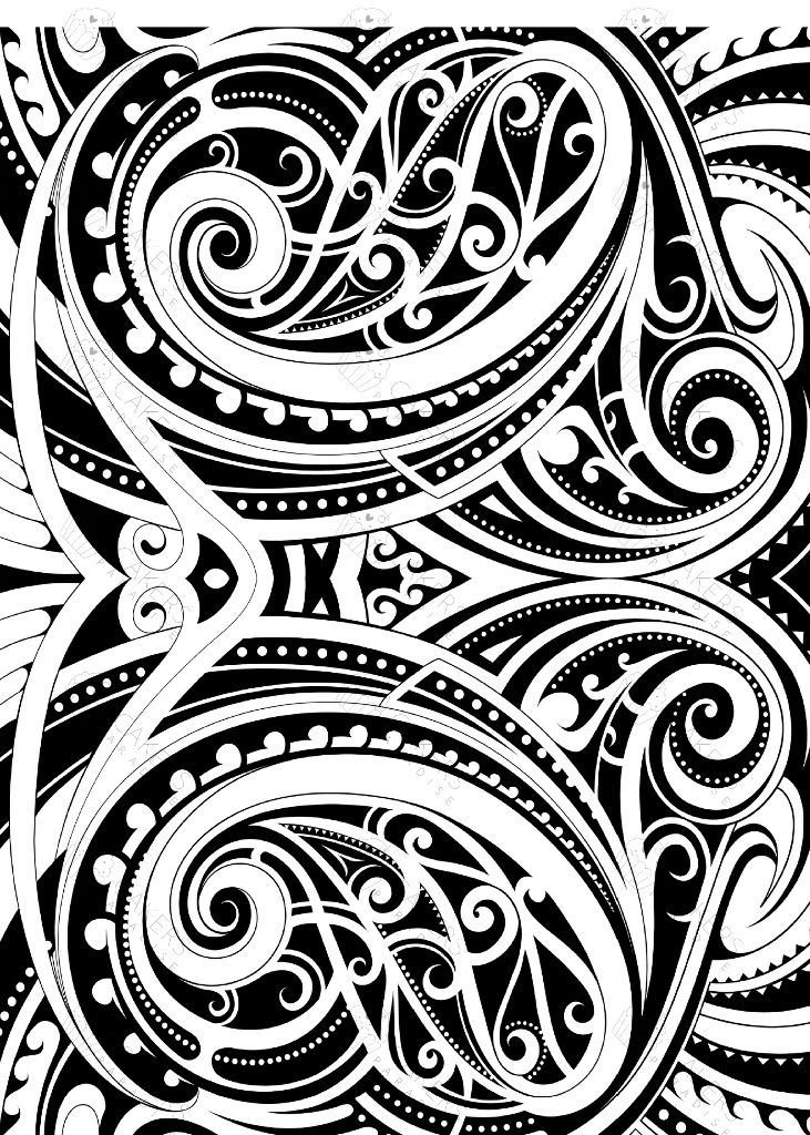 tribal pattern Edible Icing Cupcake Cake Topper Image