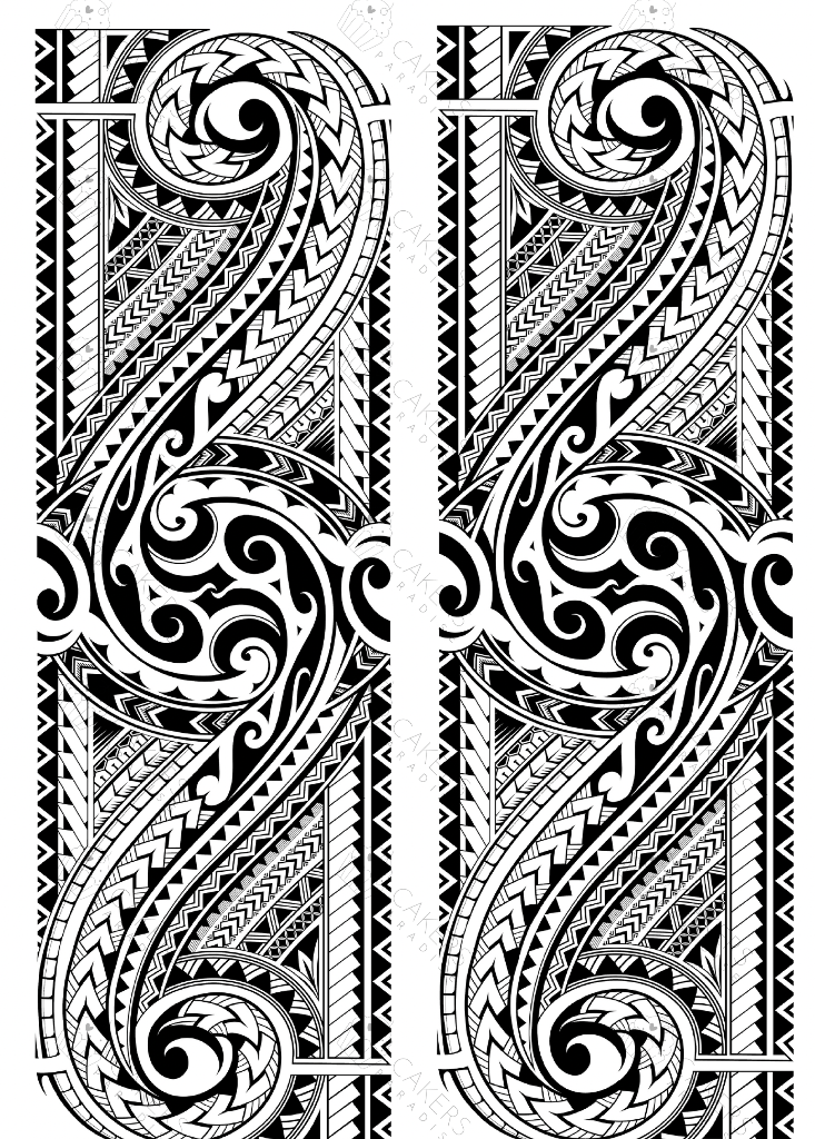 A4 Edible Icing Image - Polynesian Tribal 1