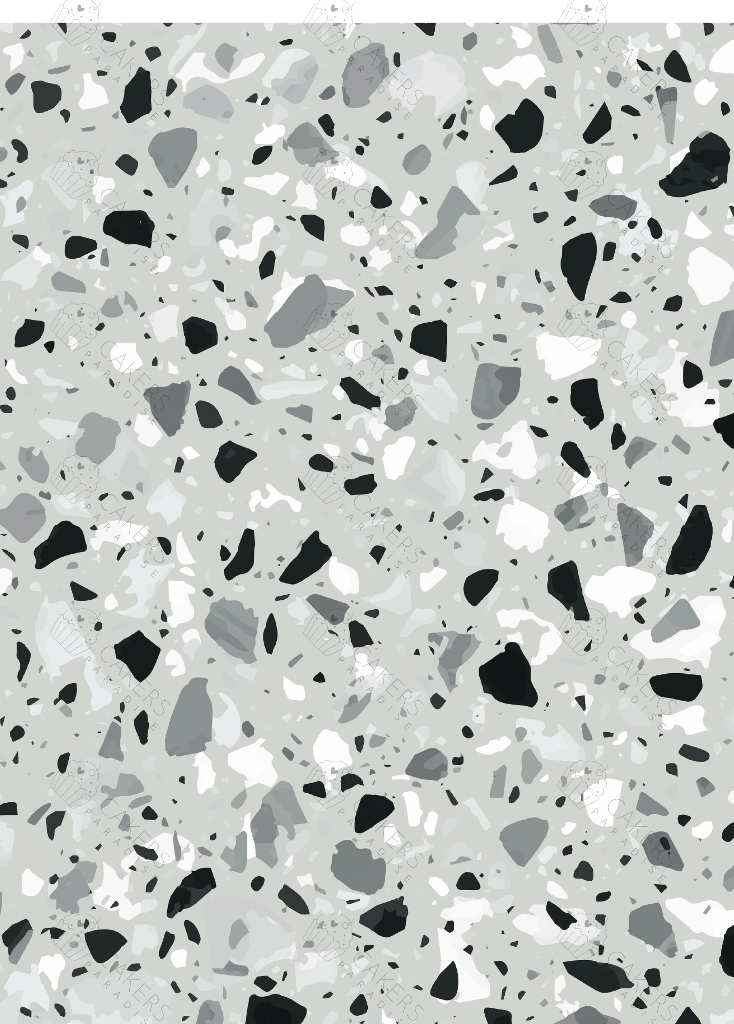A4 Edible Icing Image - Terrazzo Light Grey