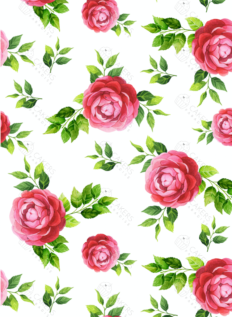 A4 Edible Icing Image - Roses Red