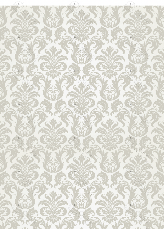 A4 Edible Icing Image - Damask Grey