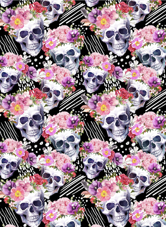 A4 Edible Icing Image - Halloween Skulls 3