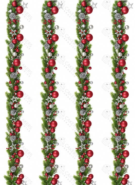 A4 Edible Icing Image - Christmas Ornaments