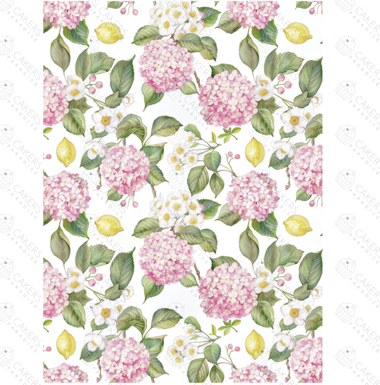 A4 Edible Icing Image - Lemon Blossoms