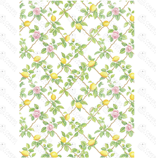 A4 Edible Icing Image - Rosy Lemons
