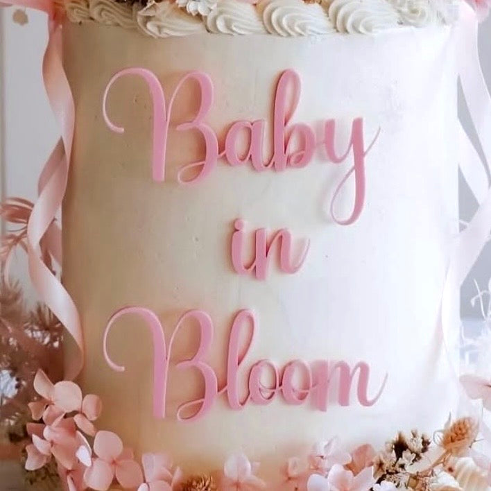 Acrylic Baby in Bloom Cake Fropper pink