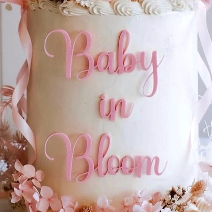 Acrylic Baby in Bloom Cake Fropper pink