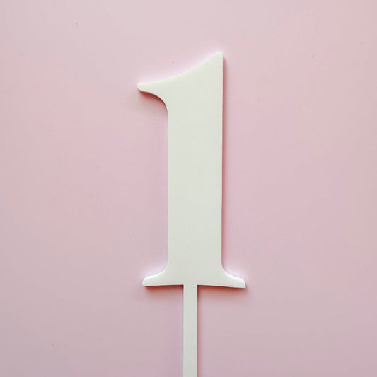 Acrylic Cake Fropper Number 1 - Assorted Colours