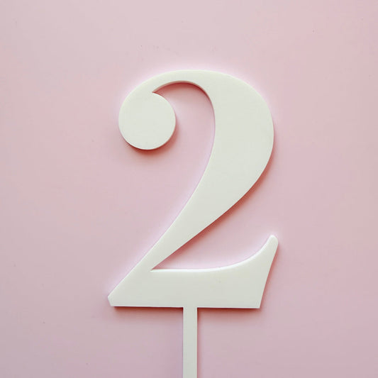 Acrylic Cake Fropper Number 2 - Assorted Colours