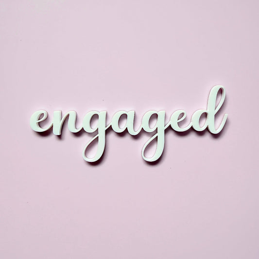 Acrylic Engaged Cake Fropper Topper