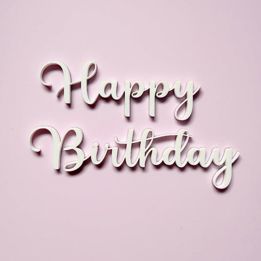 Acrylic Happy Birthday Birthday Cake Fropper Flatlay