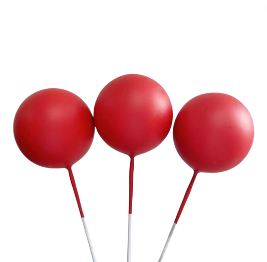 Cake Balls 12pc Mixed Sizes - Matte Red