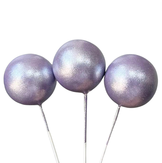 Cake Balls 12pc Mixed Sizes - Shimmer Purple