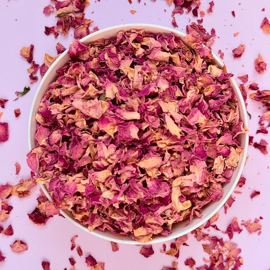 Dried Edible Flowers 20g - Rose Petals Pink Element Studio Cakers Paradise