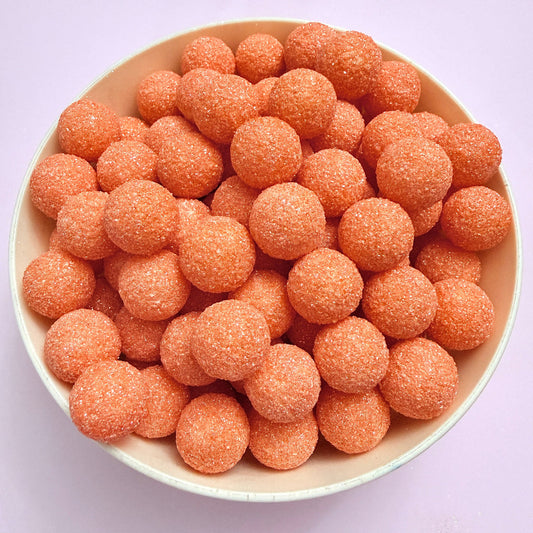 Edible Sprinkles 15mm Glitter Pearls - orange Sprinkle Cakers Paradise