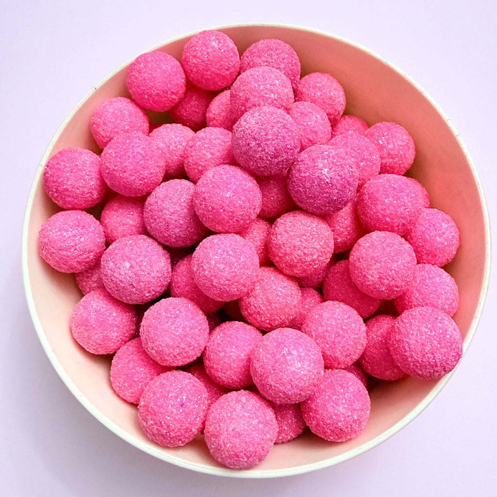 Edible Sprinkles 15mm Glitter Pearls - pink Sprinkle Cakers Paradise