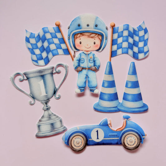 Edible Wafer Card Cake Toppers - Fast One 6pc