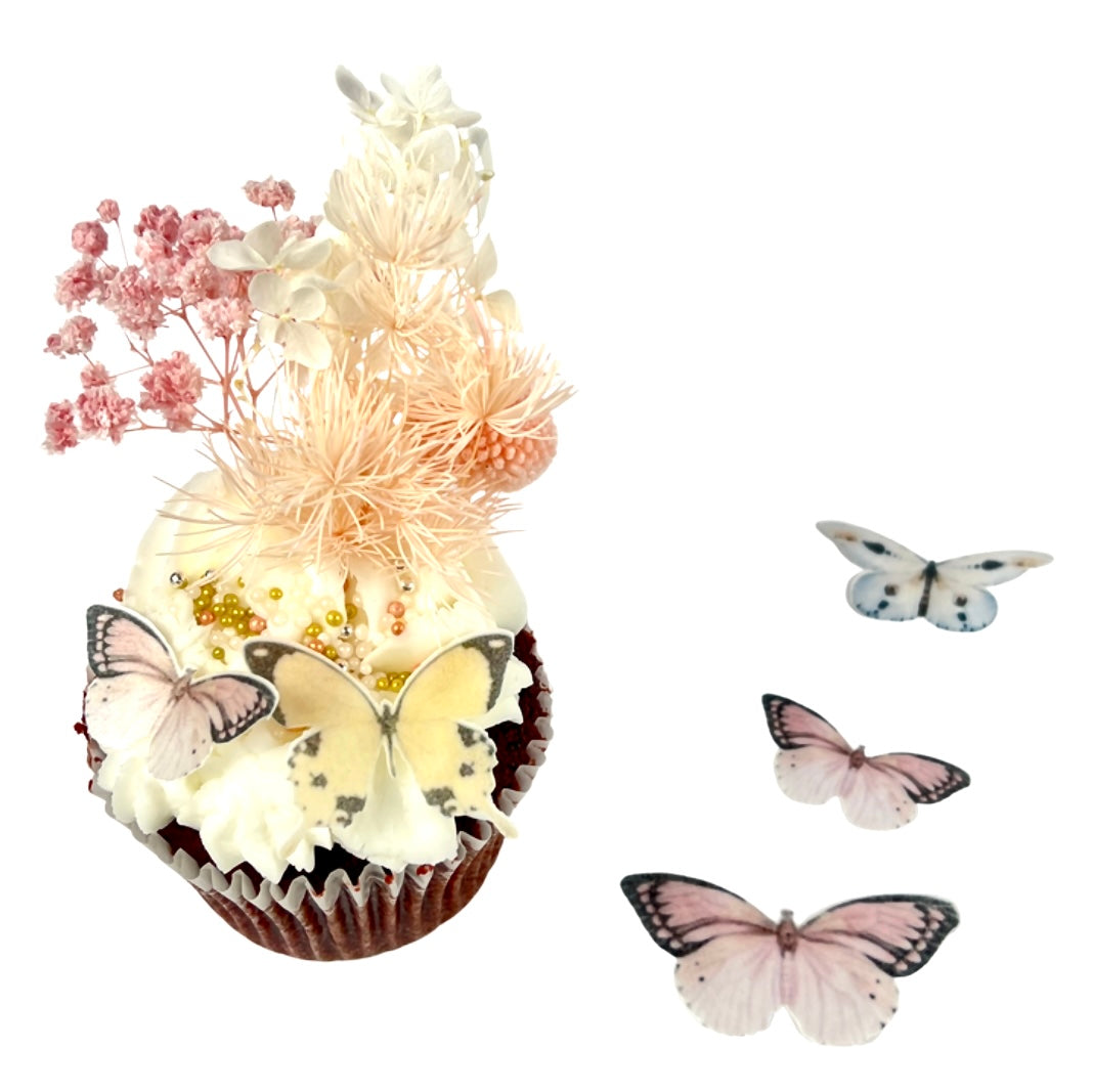 Edible Wafer Cupcake Toppers - Mixed Butterflies 25pc