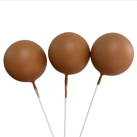 Cake Balls 12pc Mixed Sizes - Matte Caramel