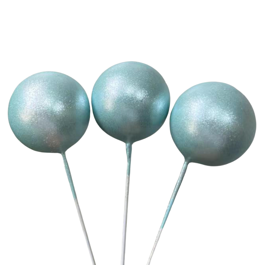 Cake Balls 12pc Mixed Sizes - Shimmer Tiffany Blue