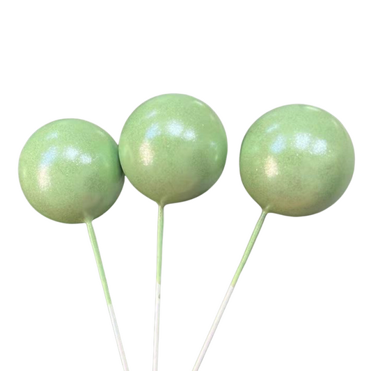 Cake Balls 12pc Mixed Sizes - Shimmer Light Green
