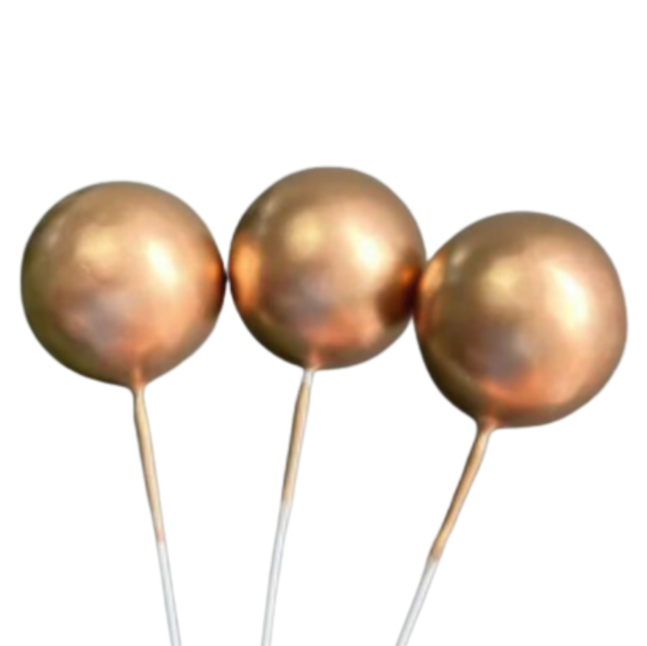 Cake Balls 12pc Mixed Sizes - Shiny Gold