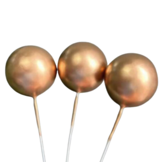 Cake Balls 12pc Mixed Sizes - Shiny Gold