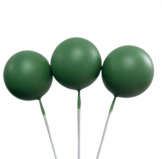 Cake Balls 12pc Mixed Sizes - Matte Dark Green