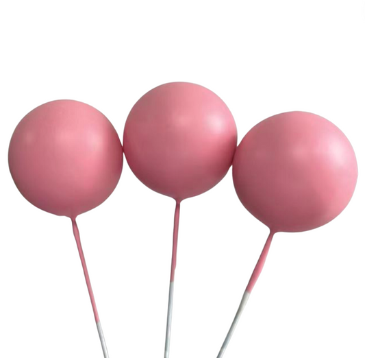 Cake Balls 12pc Mixed Sizes - Matte Dark Pink