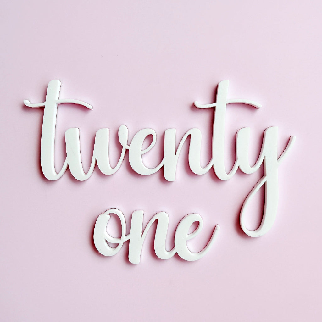 Twenty One Birthday Cake Fropper topper